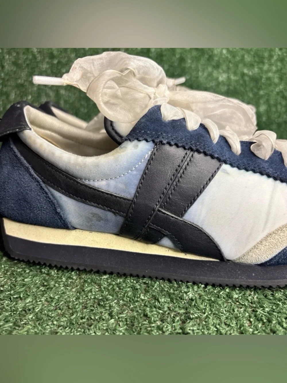 TORY BURCH 8913 SUEDE AND TEXTILE Women's Sneakers Trainers Size 8 M